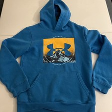 Under Armour Youth Medium Mountain Top Logo Hoodie Pullover Sweatshirt