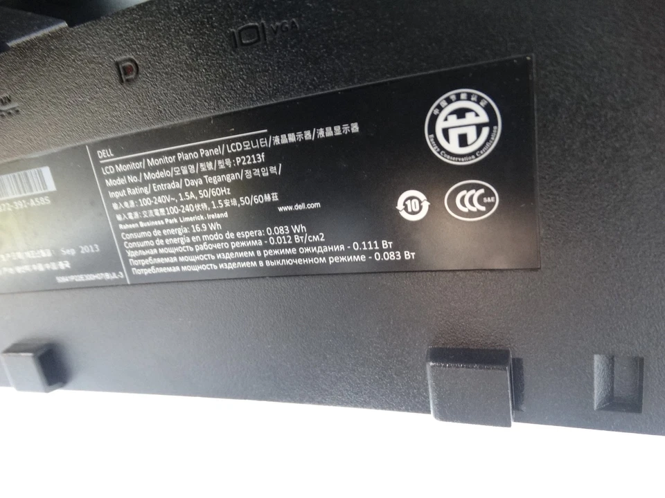 Dell 22in Widescreen LCD Monitor P2213F 1680 x 1050 + Stand + Power Cable - Image 4 of 4