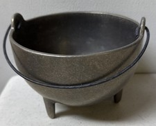 Vintage Footed Cauldron Kettle Bowl Cast Pewter  5.5X4" NWOT