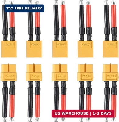 DIANN 5 Pairs XT60 Plug Female and Male Connector with 12AWG Silicon Wire for RC