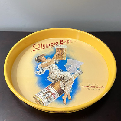 Vintage Olympia Beer Capital Brewing Co Washington 13  Metal Serving Tray