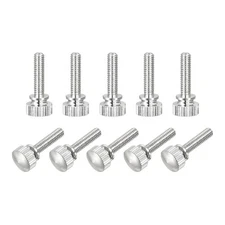 Knurled Thumb Screws M4x16mm Brass Shoulder Bolts Grip Knobs Nickel Plated 10Pcs