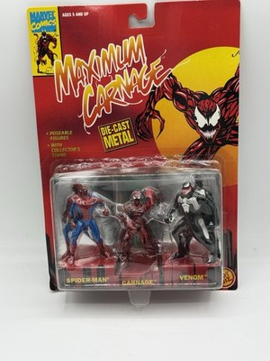 1994 Maximum Carnage 3 Figure Die-Cast Set Toy Biz New *Vintage* Sealed