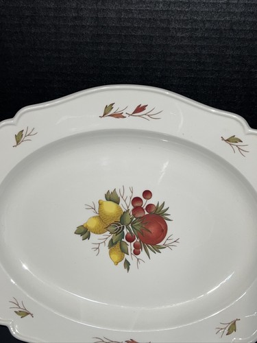 DRURY LANE 14” Wedgwood Oval Serving Platter - 14" Lemons , Red Fruit - Picture 2 of 6