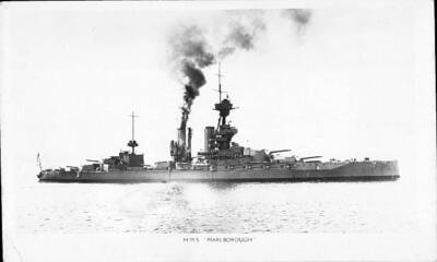 British Royal Navy Battleship HMS Marlborough SHIPPING NAVAL OLD PHOTO