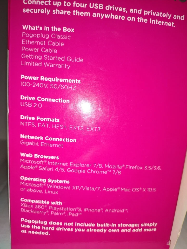 PogoPlug Classic File Sharing Solution POGO-B01 Multimedia Sharing Device - Image 2 of 4