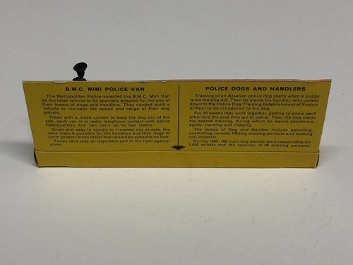 original Corgi Toys 448 BMC MINI POLICE VAN WITH TRACKER DOG in Original Box - Picture 12 of 17