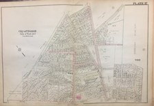 Mapa del atlas de campo atlético de la escuela secundaria Everett Ma Malden 1921 del condado de Middlesex