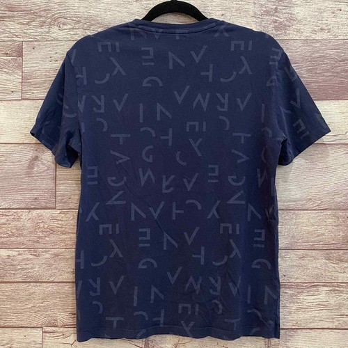 AX Armani Exchange "Broken Letters" blaues kurzärmliges T-Shirt mit V-Ausschnitt - Größe Small - Bild 5 von 11