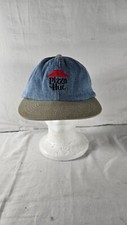 Att Headwear Pizza Hut Cap Men's One Size Gray Blue Denim Snapback Hip Hop Hat