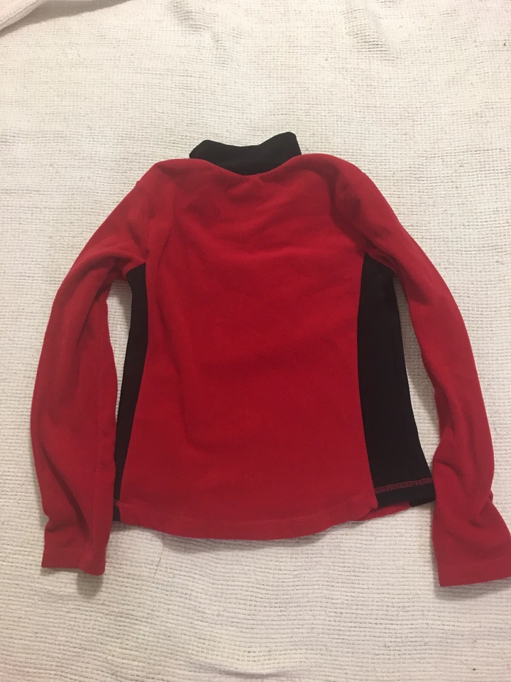 Old Navy Girls Red 1/4 Zip Pullover Fleece Size M - Image 3 of 4