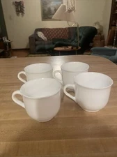 Set Of 4 Martha Stewart Everyday White Cups 2.75”