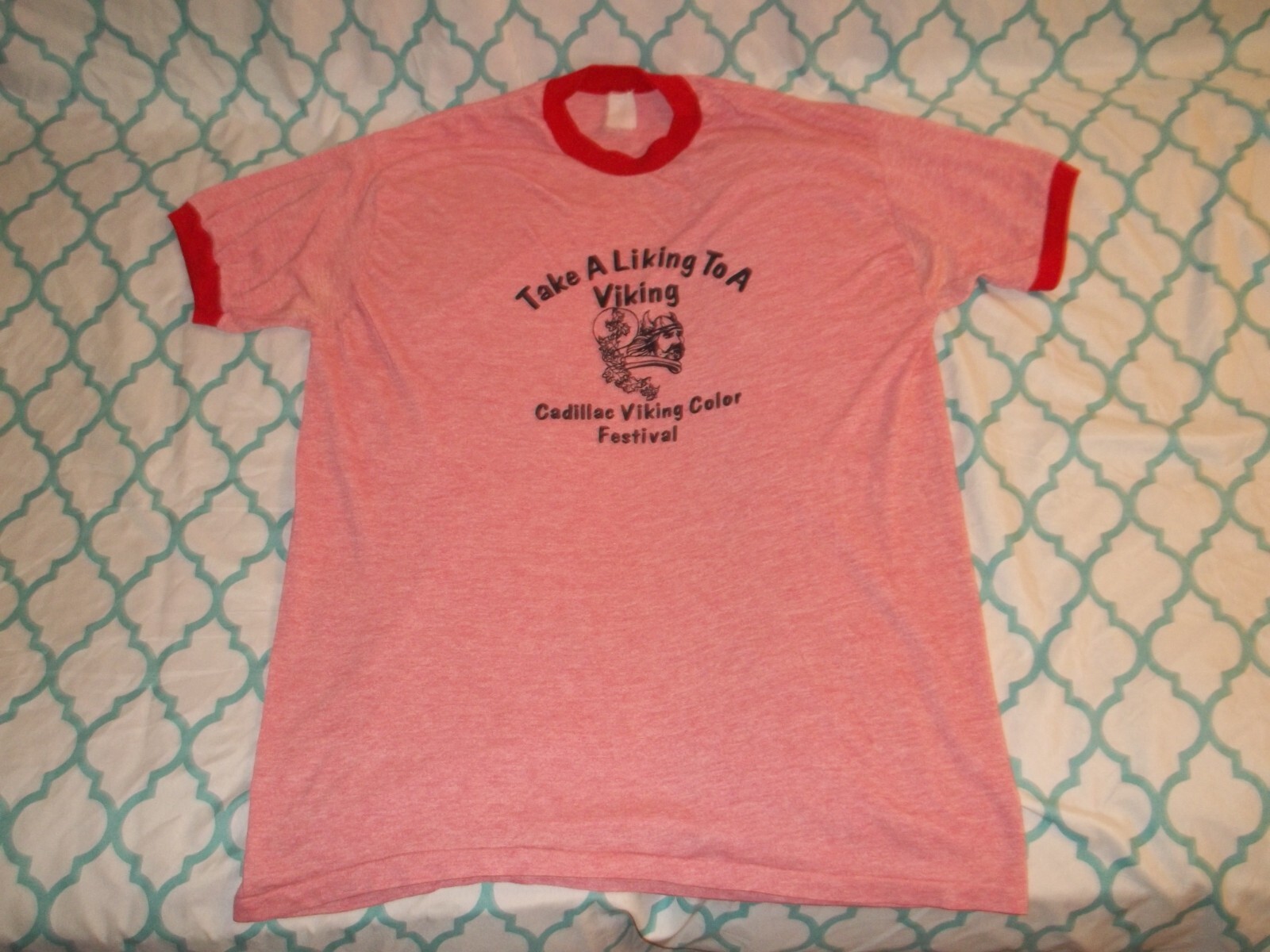 Vtg CADILLAC MICHIGAN HIGH SCHOOL VIKING MASCOT FESTI… Gem