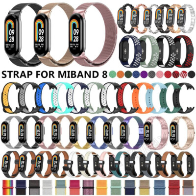 Strap for Xiaomi Mi Band 8/9/10 Silicone/Nylon/Leather/Stainless