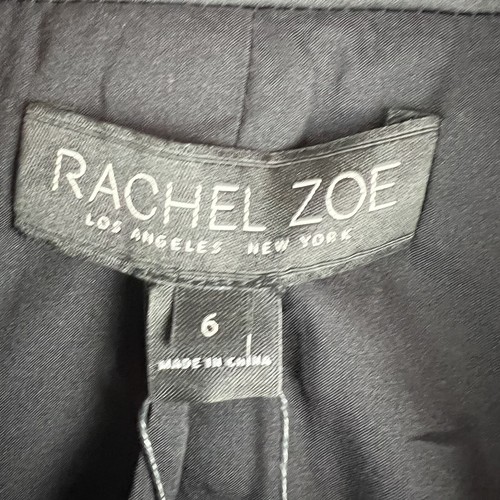 NWT RACHEL ZOE Blazer One Button Single Breasted Boyfriend Black $495 Wool Blend - Picture 3 of 7