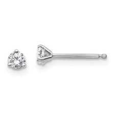 0.1Ct Lab Grown Diamond Stud Earrings 14K White Gold VS/SI, Color-GH for Mom