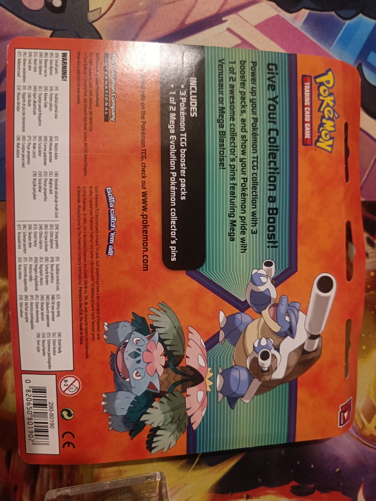 Mega Venusaur XY Collectors Pin 3Pack Blister Sealed Evolutions