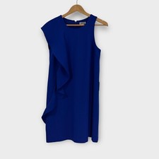 Chelsea28 Women’s Size 0 XS Cobalt Blue Side Ruffle Sleeveless Mini Dress New