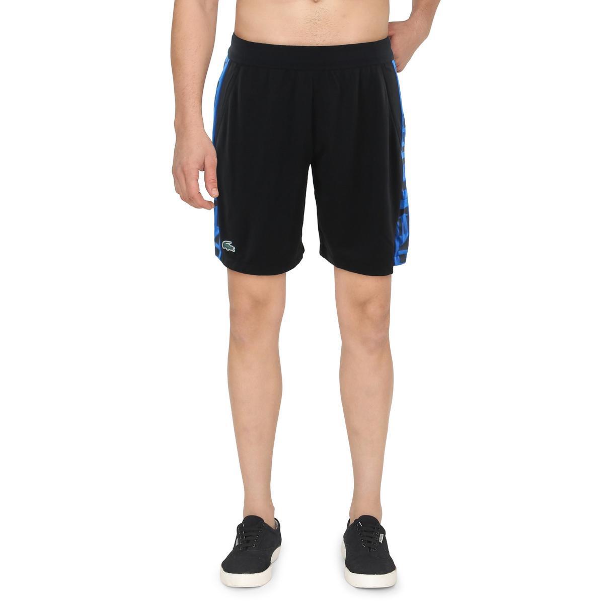 Мужские черные теннисные шорты для фитнеса Lacoste Athletic S BHFO 2348