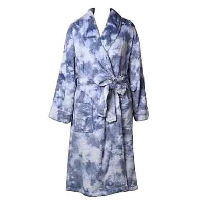 Women’s Wild Sage Super Soft Sherpa Robe in Forever Blue Tie Dye Size L/XL  NWT