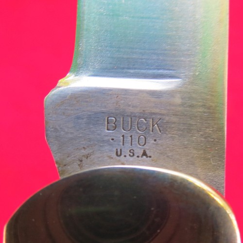 Buck # 110 Pocket Knife with a 1974-1980 Date Code Blade, Factory Refurbished - Picture 3 of 5