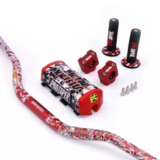 ProTaper Motorcycle Handlebar 1-1/8'' Dirt Bike ATV Quad Bars Grips Handle Pad