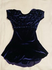 Black Glitter XS Kids Dance Figure Skating Leotard