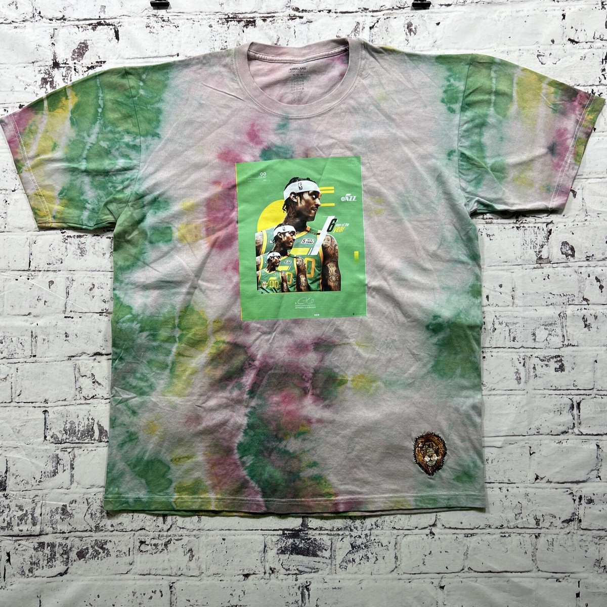 Jordan Clarkson Utah Jazz NBA Basketball Tie Dye T Shirt Men's