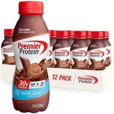 Premier Protein Shake, Chocolate, 30g Protein 1g Sugar 24 Vitamins 11.5 oz 12 ct