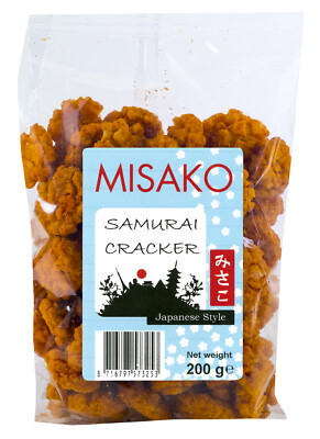 Knackige Reiscracker 200g SAMURAI Cracker Chili von MISAKO Snack japanische Art 