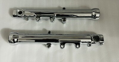 HARLEY 2000 05 Dyna FORK LEGS FXDL DUAL DISC SLIDERS 3/4 Or 1  Chrome EXCHANGE