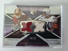 UPPER DECK SPX WINNING COMBOS WC61 MALCOLM KELLY & VINCENT JACKSON 2008 JERSEY