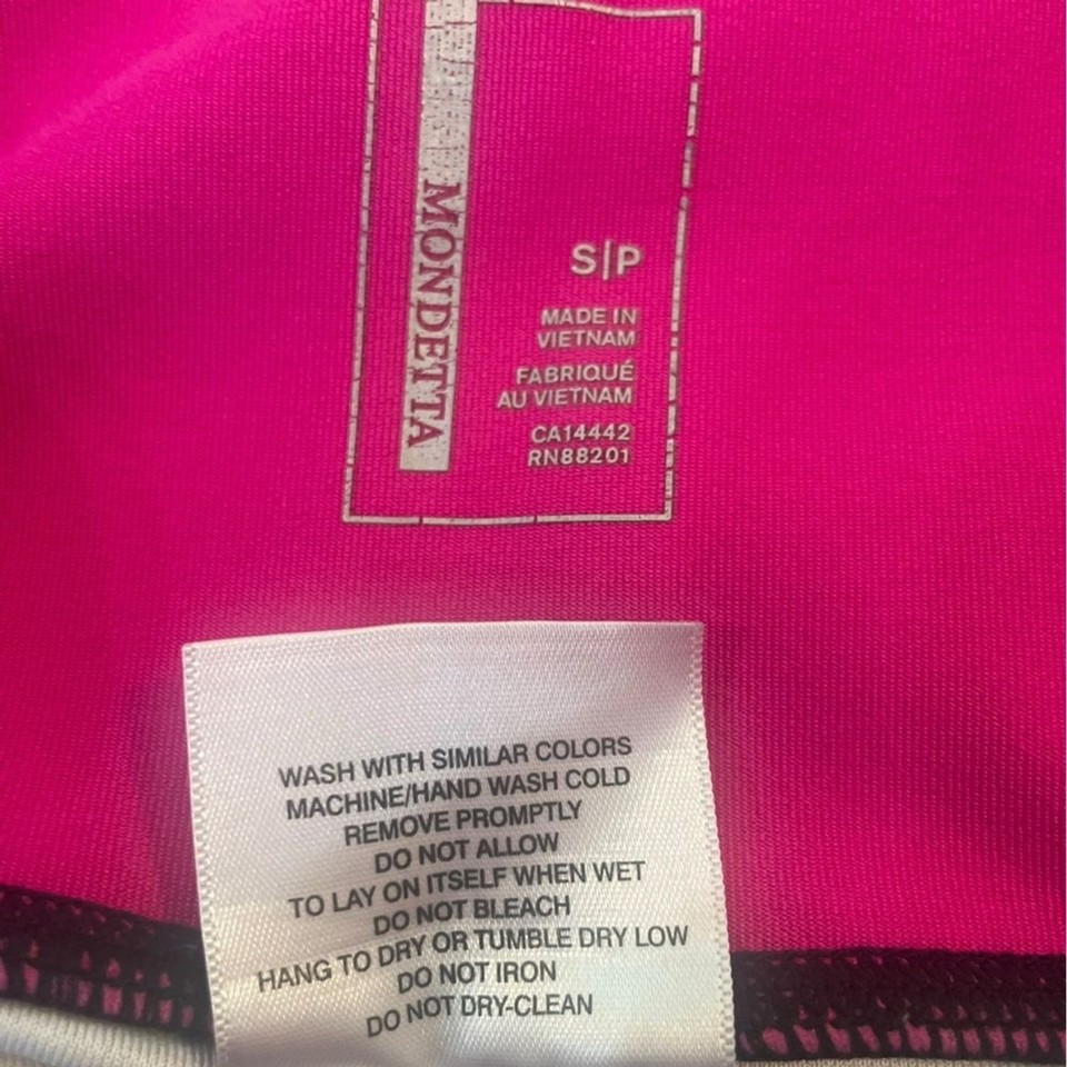 Mondetta Active Leggings Pink Black Colorful Capri Length Womens Size