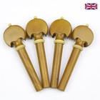 Boxwood Violin Peg Set - Baroque Model with Off-White Trim