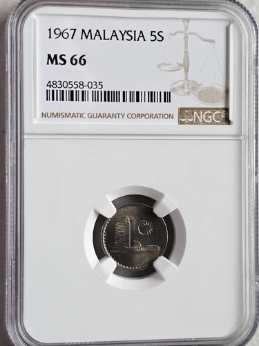 Malaysia 5 Sen 1967 NGC MS 66