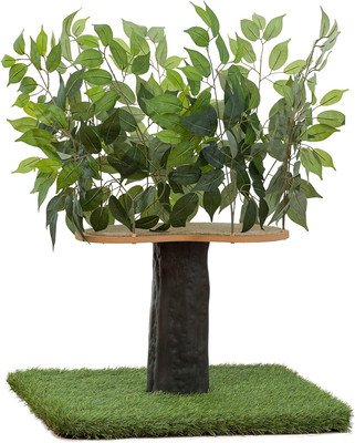 2-Ft Cat Tree with Leaves Made in USA, Cat House & Cat Activity Tree for Indo...