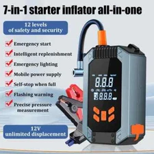 12V Car Emergency Starter Power Wireless Lithium Inflatable Pump Starting Power