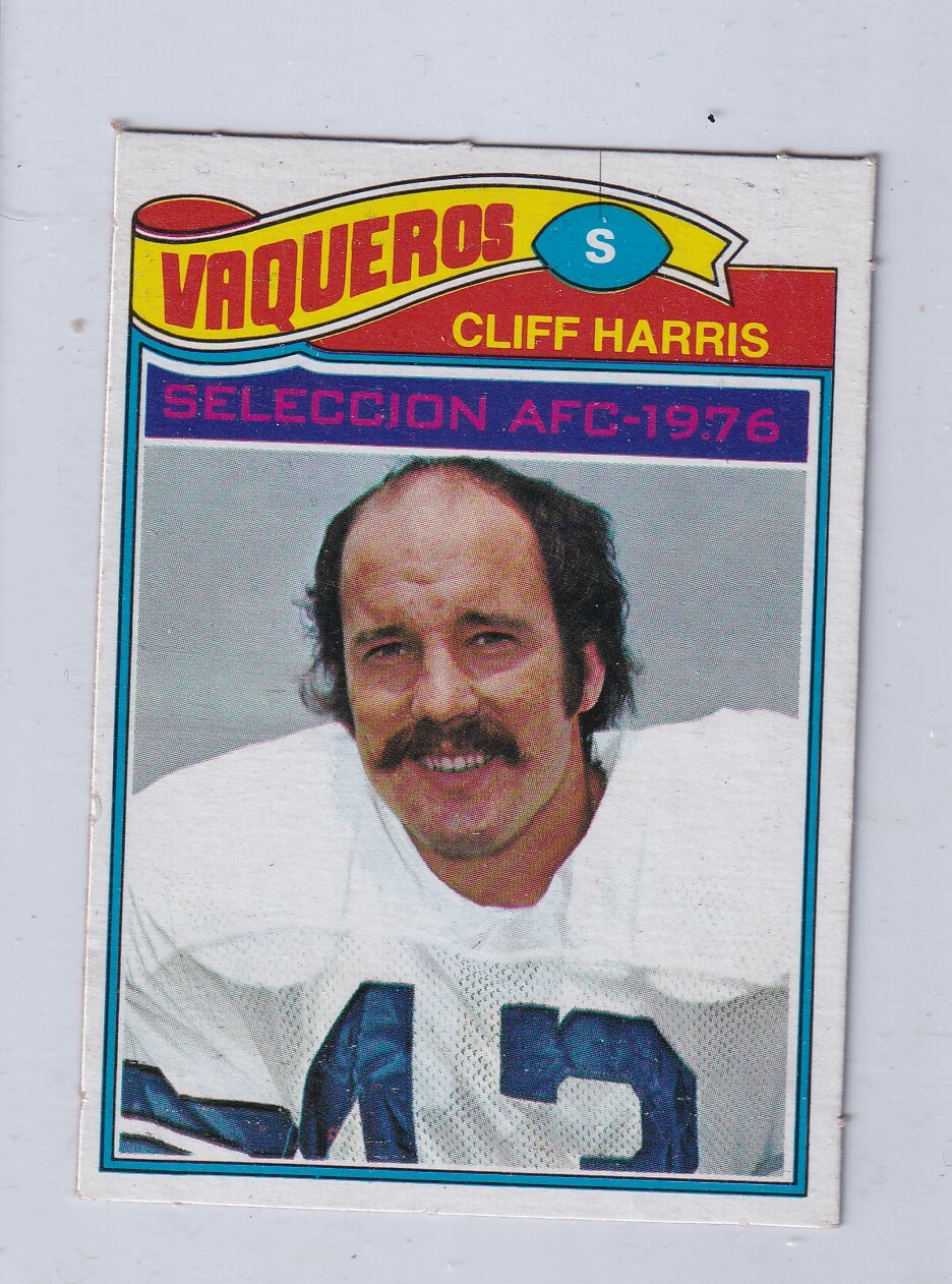 1977 Topps Mexican # 490  CLIFF HARRIS   Cowboys  Oauchita   ngs