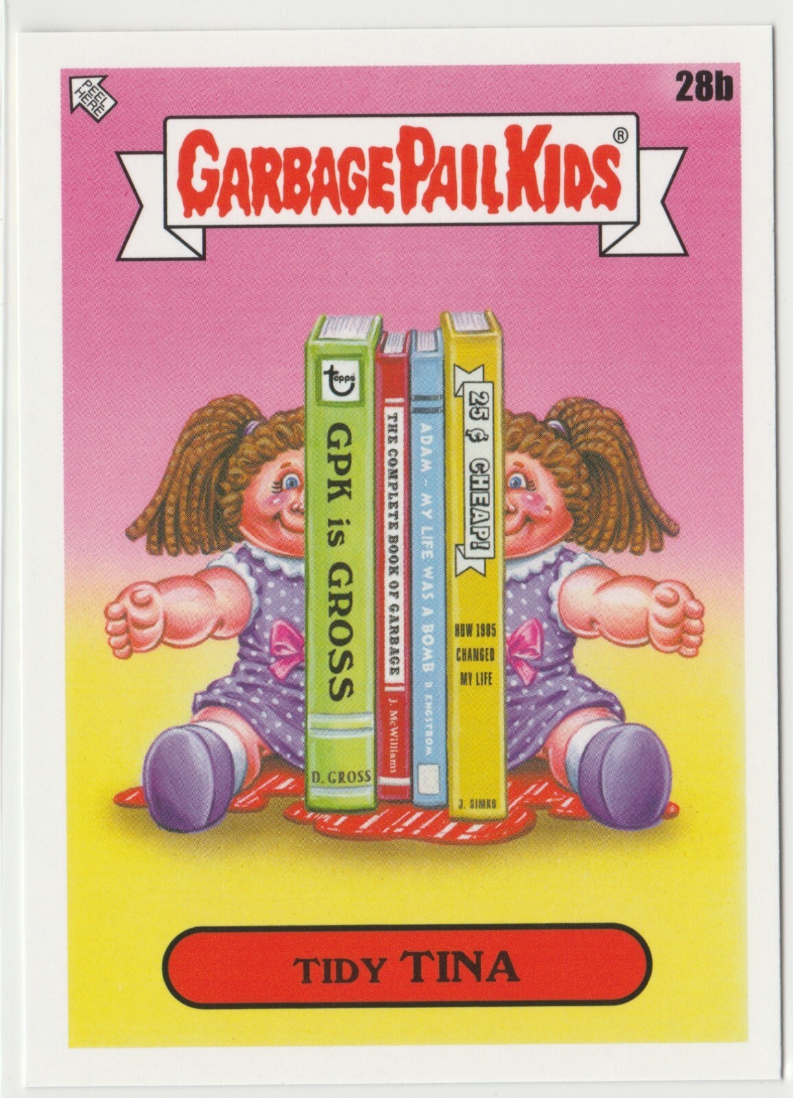 Tidy Tina #28b Garbage Pail Kids GPK 2022 Book Worms Series Card