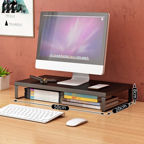 Desktop Computer Monitor Stand Desktop PC Laptop Screen Elevated Riser Organizer - Picture 15 of 25