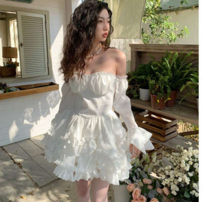 Korean Style Women Sweet Corset Bandeau Dress High Waist Princess Dress  Party | eBay