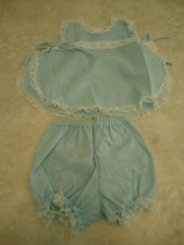 Alexis Cute Blue Polk-A-Dot Summer Dress Tied At Sides With Pants Lace on all ed