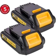 2PCS 20 Volt Max 2.0AH Lithium Battery For DeWalt DCB206 DCB203 DCB205