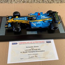 Minichamps Hot Wheels R26 Fernando Alonso World Champion 2006 Signed GPL Display