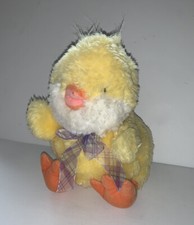 Russ Berries Plush 11  Yellow Duck Duckie Duckling Chickles Chick Lavender Bow