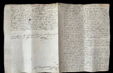 1788 French Watermarked Document – Antique Handwritten Manuscript – Historical E