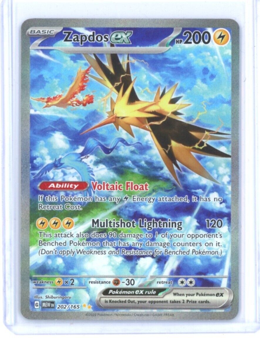 Zapdos ex 2023 Scarlet & Violet: 151 Special Art Rare #202/165