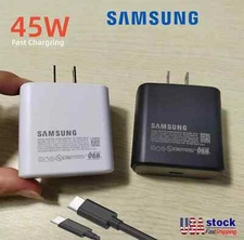 Original Samsung Galaxy 45 Watts USB-C Super Fast Charging Wall Charger & Cable
