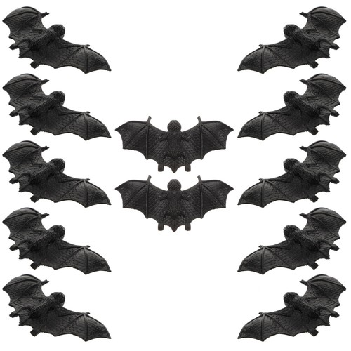 12 Pcs Hanging Bat Decor 3D Bats Wall Halloween Decorations Outdoor eBay