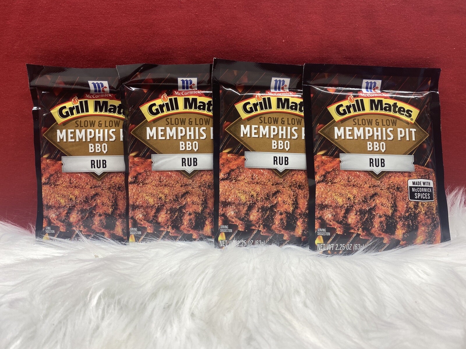 4 McCormick Grill Mates Memphis Pit BBQ Seasoning Rub 2.25 Oz Spices